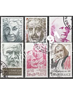Timbre n° 1986 à 1990A  oblitéré - collection timbres France