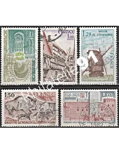 Timbre n° 2040 à 2044  oblitéré - collection timbres France