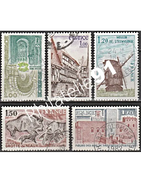 Timbre n° 2040 à 2044  oblitéré - collection timbres France