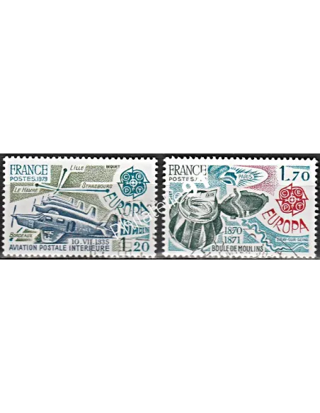 Timbre n° 2046 à 2047  oblitéré - collection timbres France