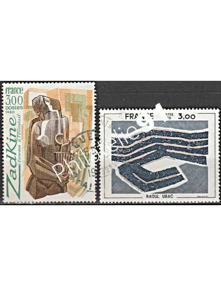Timbre n° 2074 à 2075  oblitéré - collection timbres France