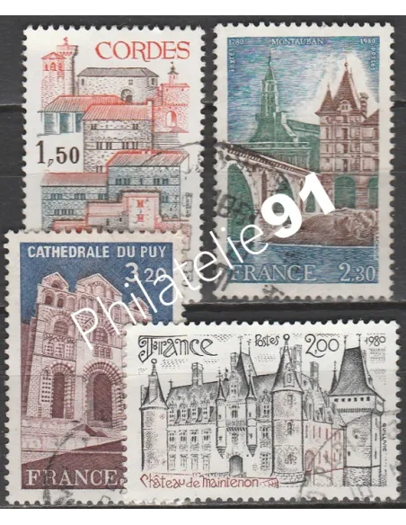 Timbre n° 2081 à 2084 oblitéré - collection timbres France