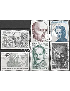 Timbre n° 2095 à 2100  oblitéré - collection timbres France