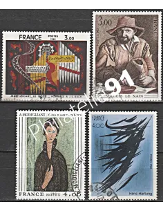 Timbre n° 2107 à 2110  oblitéré - collection timbres France