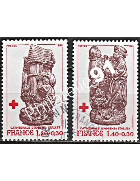 Timbre n° 2116 à 2117  oblitéré - collection timbres France