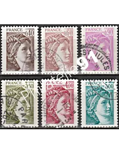 Timbre n° 2118 à 2123  oblitéré - collection timbres France