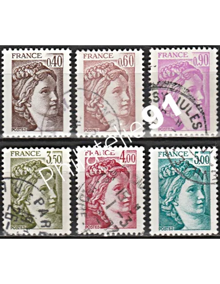 Timbre n° 2118 à 2123  oblitéré - collection timbres France