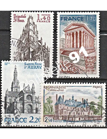 Timbre n° 2132 à 2135  oblitéré - collection timbres France