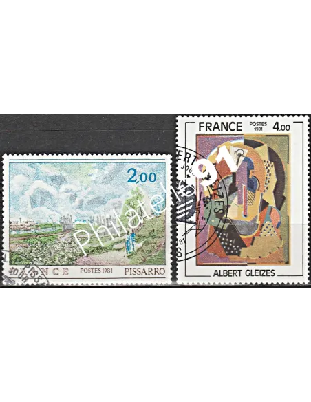 Timbre n° 2136 à 2137  oblitéré - collection timbres France