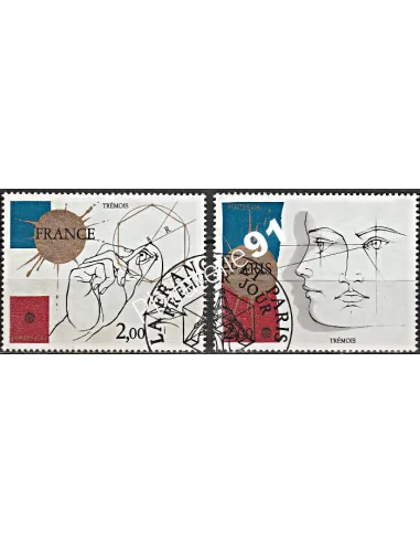 Timbre n° 2141 à 2142  oblitéré - collection timbres France