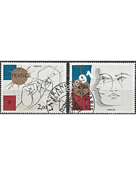 Timbre n° 2141 à 2142  oblitéré - collection timbres France