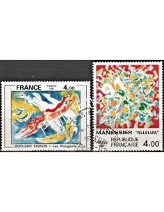 Timbre n° 2168 à 2169  oblitéré - collection timbres France