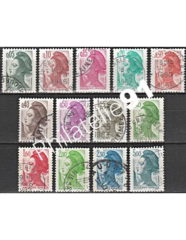 Timbre n° 2178 à 2190  oblitéré - collection timbres France