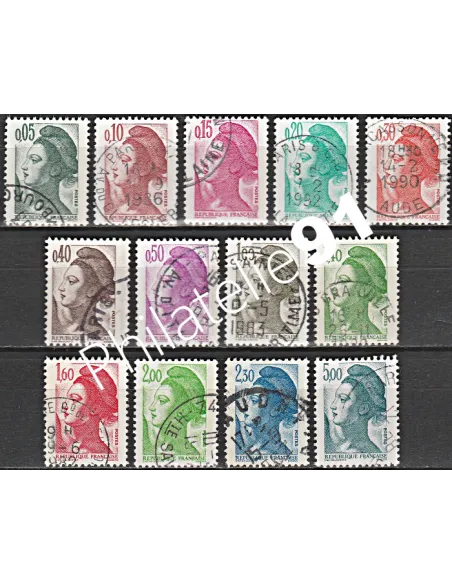 Timbre n° 2178 à 2190  oblitéré - collection timbres France