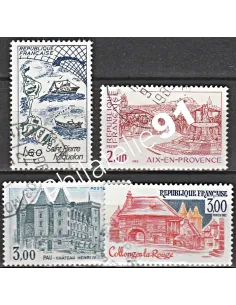 Timbre n° 2193 à 2196  oblitéré - collection timbres France