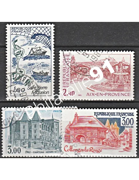 Timbre n° 2193 à 2196  oblitéré - collection timbres France