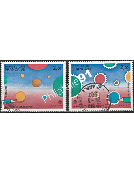 Timbre n° 2199 à 2200  oblitéré - collection timbres France