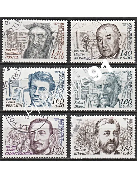 Timbre n° 2225 à 2230  oblitéré - collection timbres France
