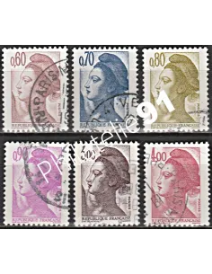 Timbre n° 2239 à 2244  oblitéré - collection timbres France