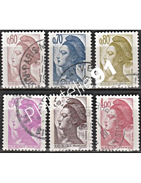Timbre n° 2239 à 2244  oblitéré - collection timbres France