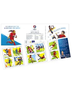 Carnet Football, vos 10 gestes préférés,collection timbres France