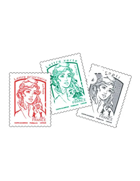 timbre Marianne adhésive, Collection timbres France