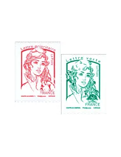 timbre autocollant de roulette Marianne, Collection timbres France