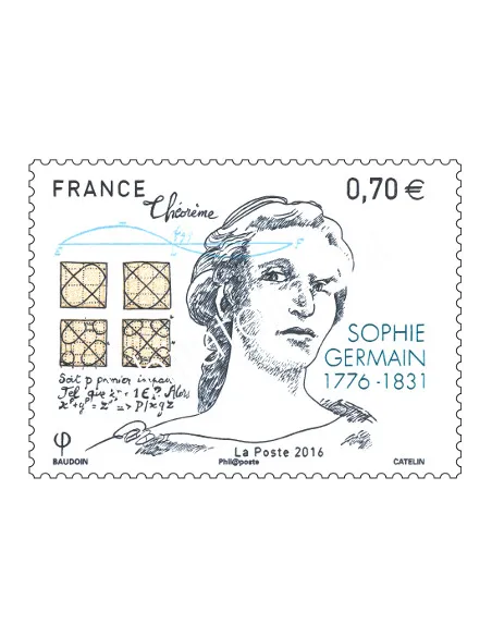 Timbre 5036, Sophie Germain,collection timbres France