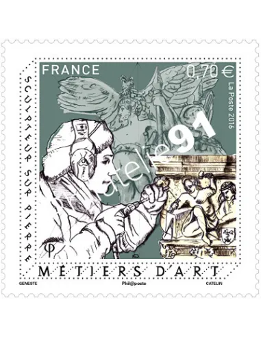 Timbre 5040, Les métiers d’Art : Sculpteur sur pierre,collection timbres France