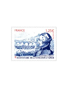Timbre 5044, Jouffroy d’Abbans,navigation à vapeur,timbres France