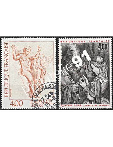 Timbre n° 2264 à 2265  oblitéré - collection timbres France