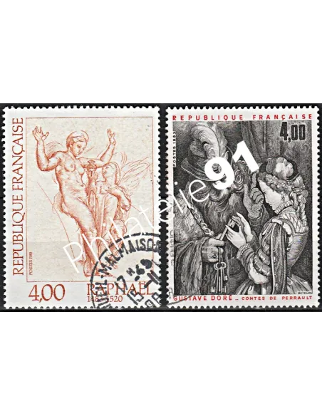 Timbre n° 2264 à 2265  oblitéré - collection timbres France