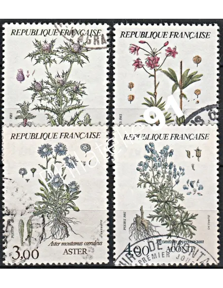 Timbre n° 2266 à 2269  oblitéré - collection timbres France