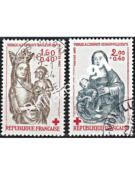 Timbre n° 2295 à 2296  oblitéré - collection timbres France