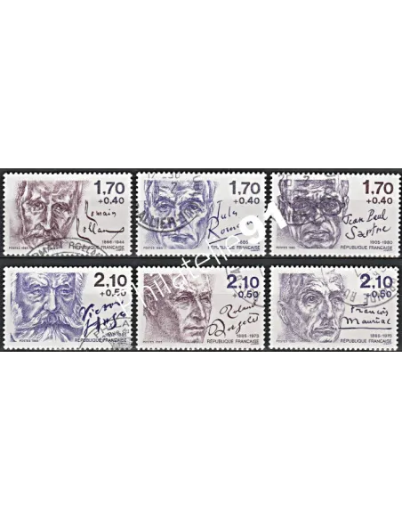 Timbre n° 2355 à 2360  oblitéré - collection timbres France
