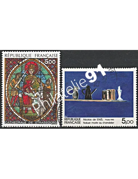 Timbre n° 2363 à 2364  oblitéré - collection timbres France
