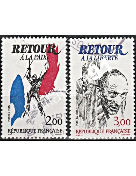 Timbre n° 2368 à 2369  oblitéré - collection timbres France