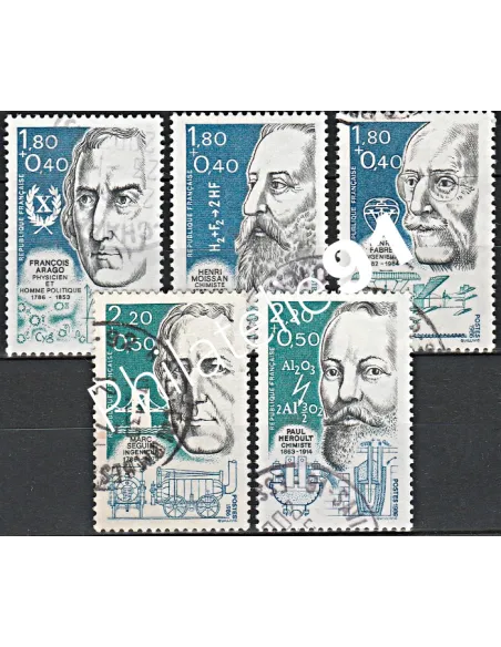 Timbre n° 2396 à 2400  oblitéré - collection timbres France