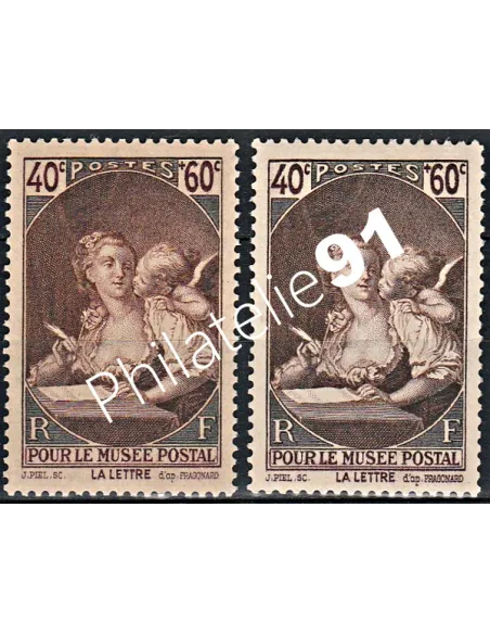 Timbre n° 446 - Variété - Collection Timbre France