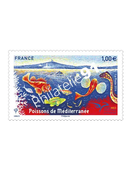 Timbre 5077, Euromed Postal,Poissons de Méditerranée,collection timbres France