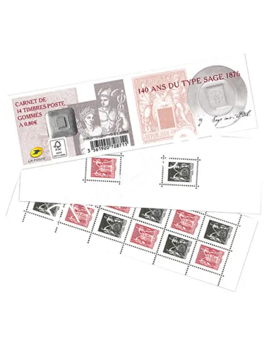Carnet 5096,140 ans du type Sage 1876,collection timbres France
