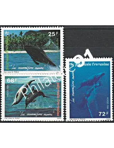 POLYNESIE n°  450 à 452 - collection timbres Dom-Tom