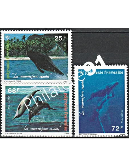 POLYNESIE n°  450 à 452 - collection timbres Dom-Tom