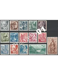 Rheno-Palatin - n°1 à 15 - Timbres des Colonie françaises