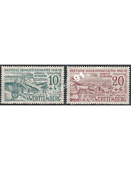 Wurtemberg - n° 42 à 43 - Timbres des Colonie françaises