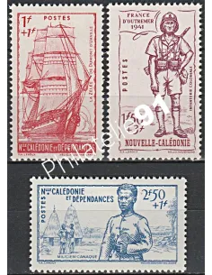 Nouvelle Calédonie n° 190 à 192, Timbres des Colonies française