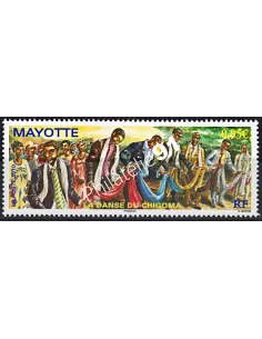 Timbre de Mayotte n° 238,Traditions, danse, timbres des Dom-Tom