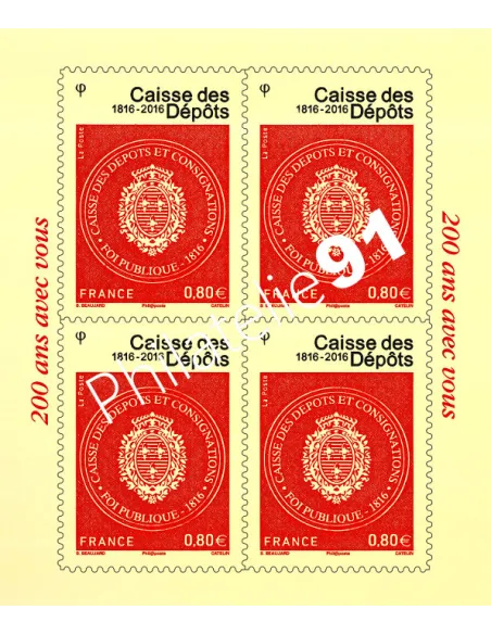 Bloc Caisse des dépôts,collection timbres France