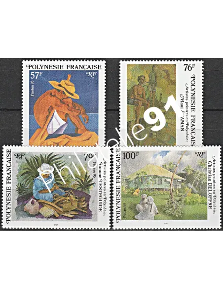 POLYNESIE n°  494 à 497 - collection timbres Dom-Tom