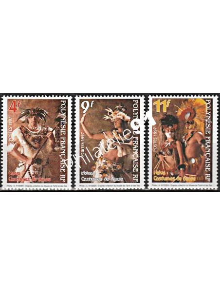 POLYNESIE n°  533 à 535 - collection timbres Dom-Tom